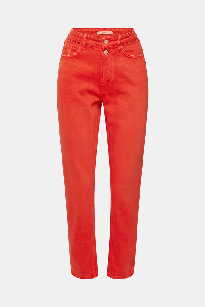 Esprit HR Mom Fit Denim 28" In Orange/Red-The Trendy Walrus