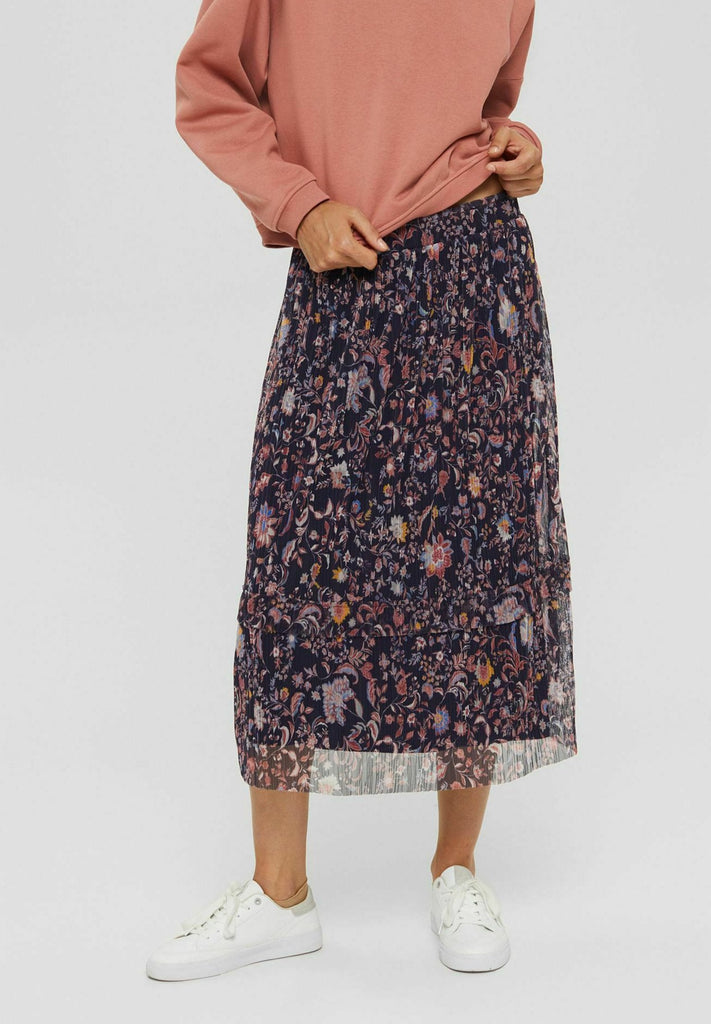 Esprit Plissse Printed Mesh Maxi Skirt-The Trendy Walrus