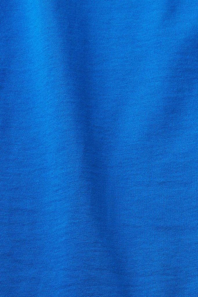 Esprit Short Sleeve Heart Print Crew Neck Tee In Blue-The Trendy Walrus