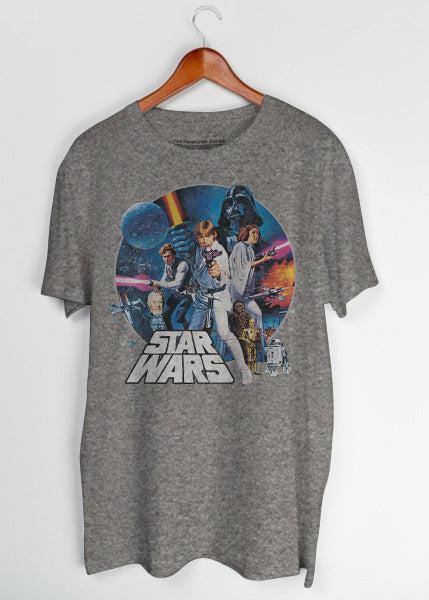 Jack Of All Trades Classic Star Wars Tee In Grey-The Trendy Walrus
