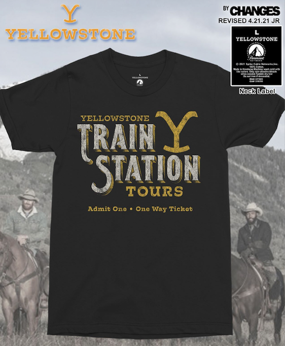 Jack Of All Trades Yellowstone Train Station Tee in Black-The Trendy Walrus