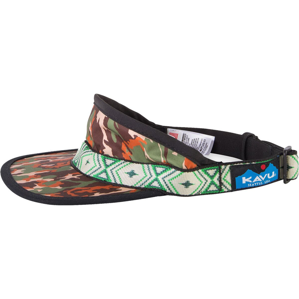 Kavu Synthetic Strapvisor in Green Camo-The Trendy Walrus