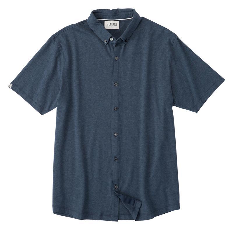 Linksoul Anza Heathered Button-Down Shirt-The Trendy Walrus