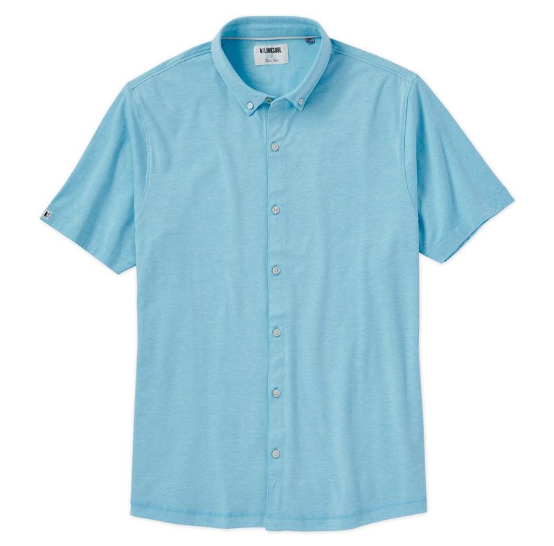 Linksoul Anza Heathered Button-Down Shirt-The Trendy Walrus