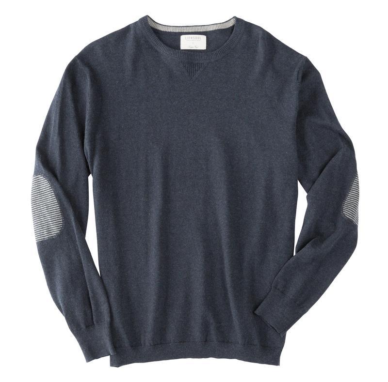 Linksoul Cotton-Cashmere Elbow Patch Sweater-The Trendy Walrus