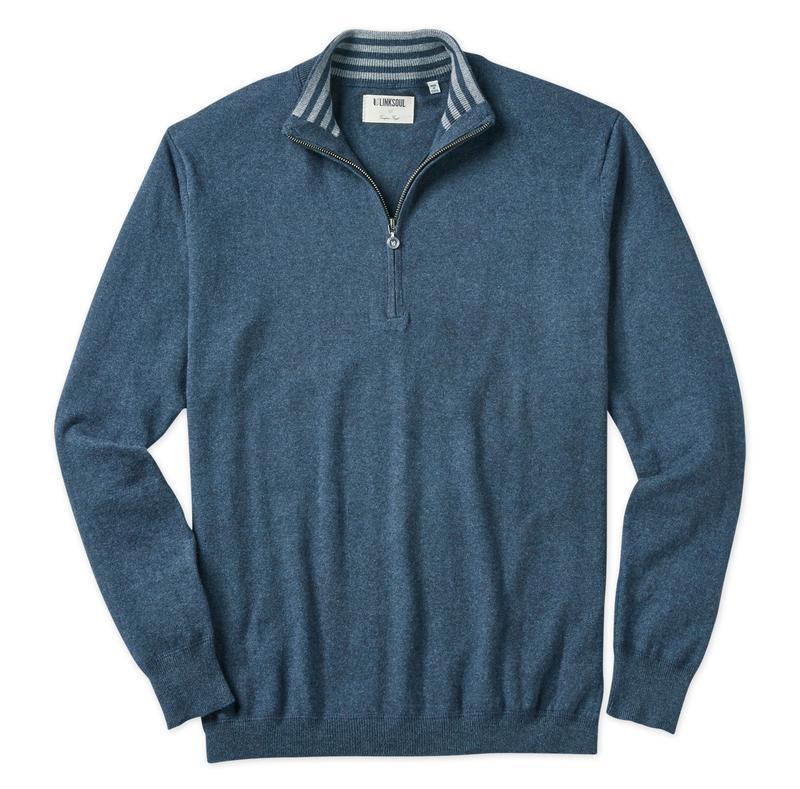 Linksoul Cotton-Cashmere Quarter-Zip Sweater-The Trendy Walrus