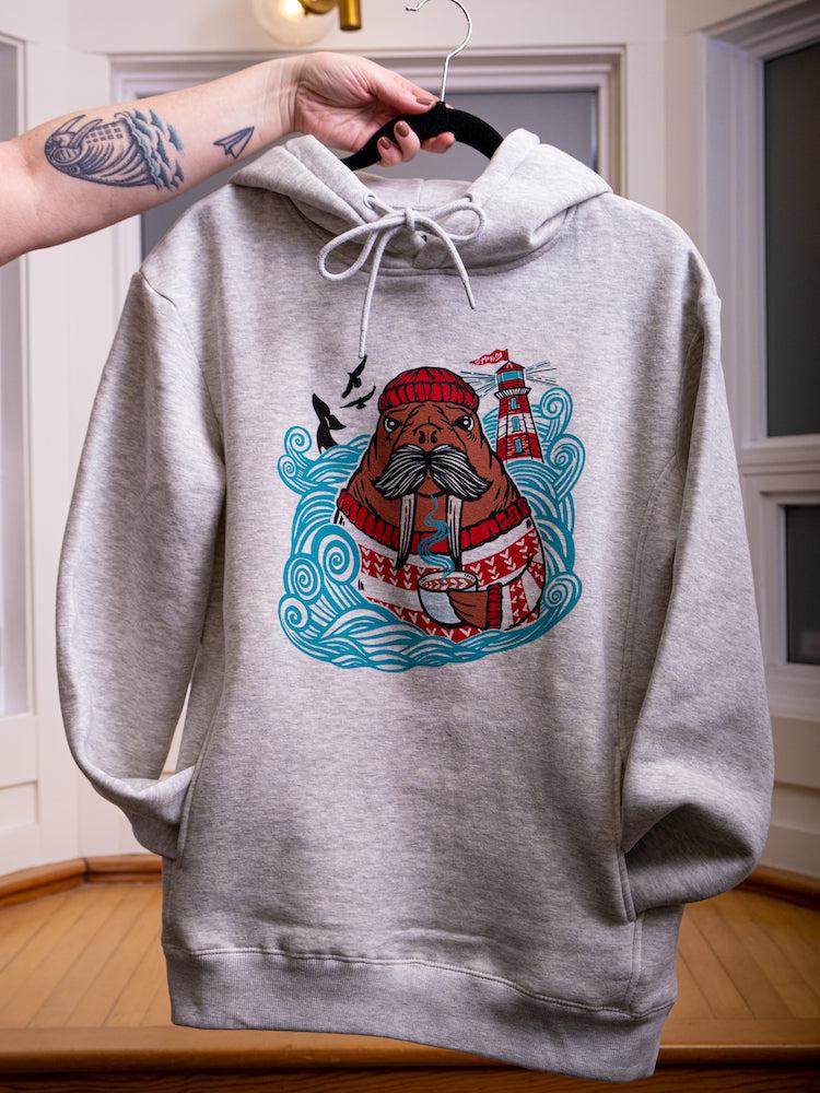 Lovemaking Designs X The Walrus I "Wally" Pullover Hoodie-The Trendy Walrus