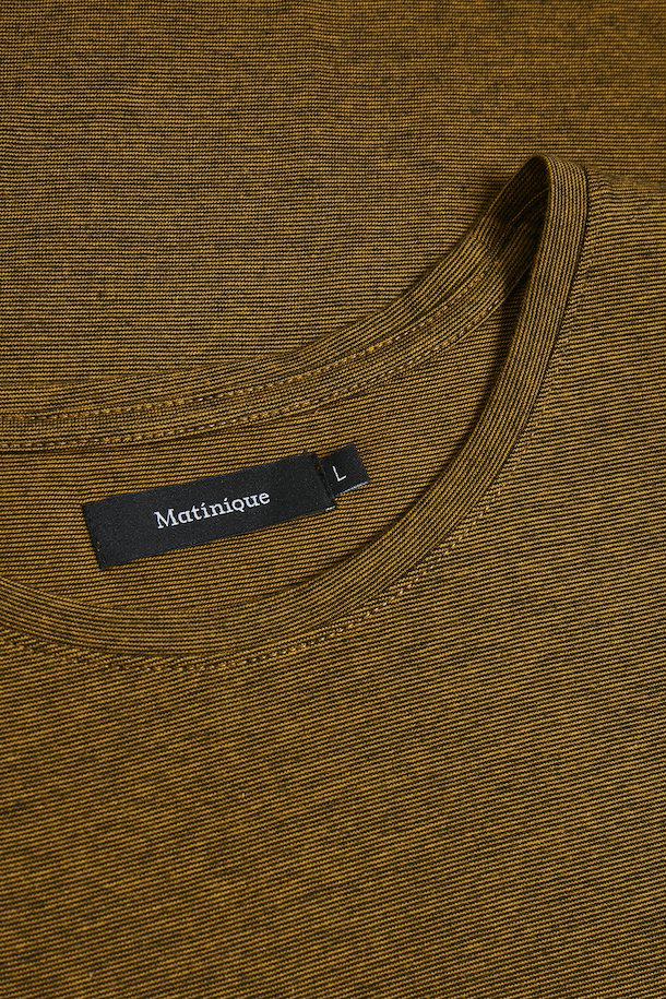 Matinique Jermane Mini Stripe T-Shirt in Buckthorn Yellow-The Trendy Walrus