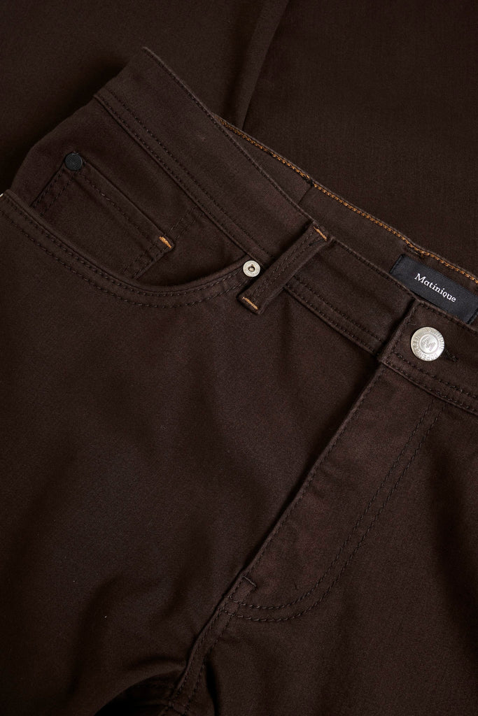 Matinique MApete Trouser In After Dark Brown-The Trendy Walrus