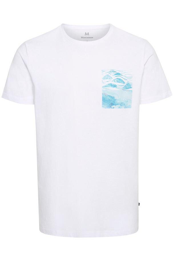 Matinique Majermane Pocket Print Tee in White-The Trendy Walrus