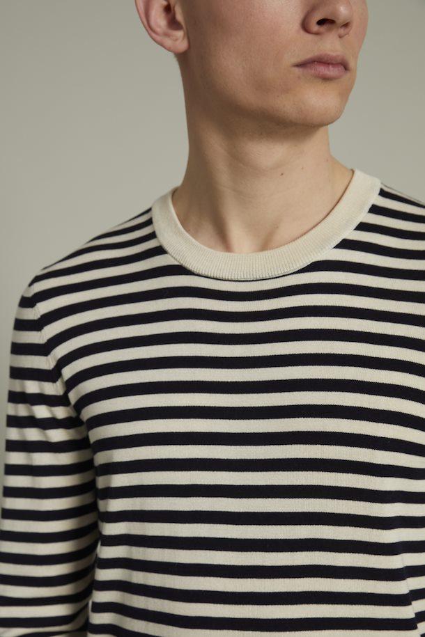 Matinique Malennon H 100% Cotton Stripe Sweater in Dark Navy-The Trendy Walrus