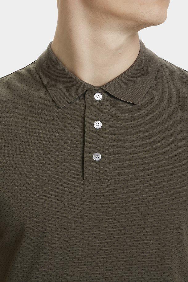 Matinique Mapoleo Jacquard Polo in Olive Night-The Trendy Walrus