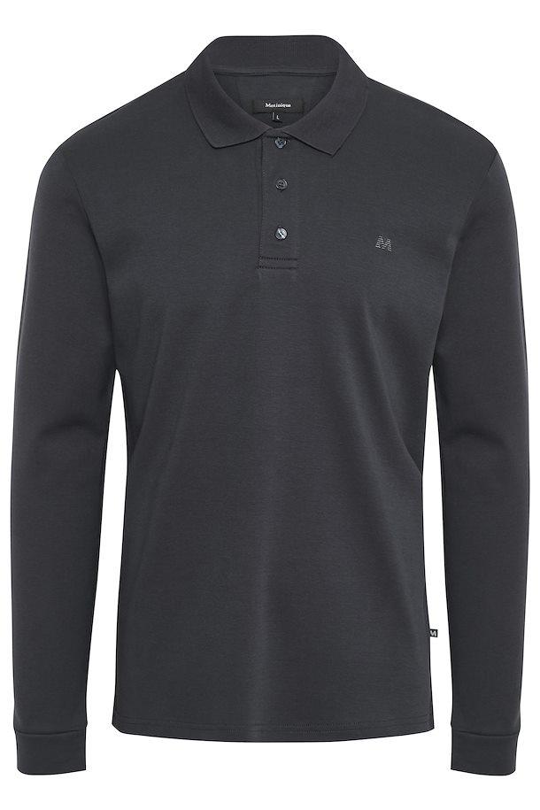 Matinique Mapoleo Long Sleeve Jersey Polo in Navy-The Trendy Walrus