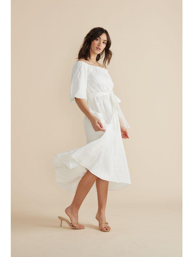 Minkpink Bowes Midi Dress in White-The Trendy Walrus