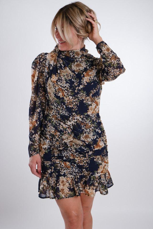 Minkpink Brigitte Floral Mini Dress in Navy - Main Image