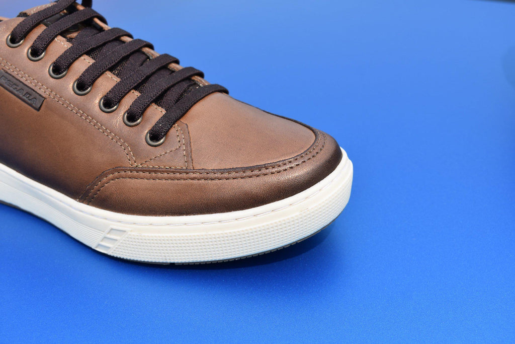 Pegada Brown Leather Sneakers-The Trendy Walrus