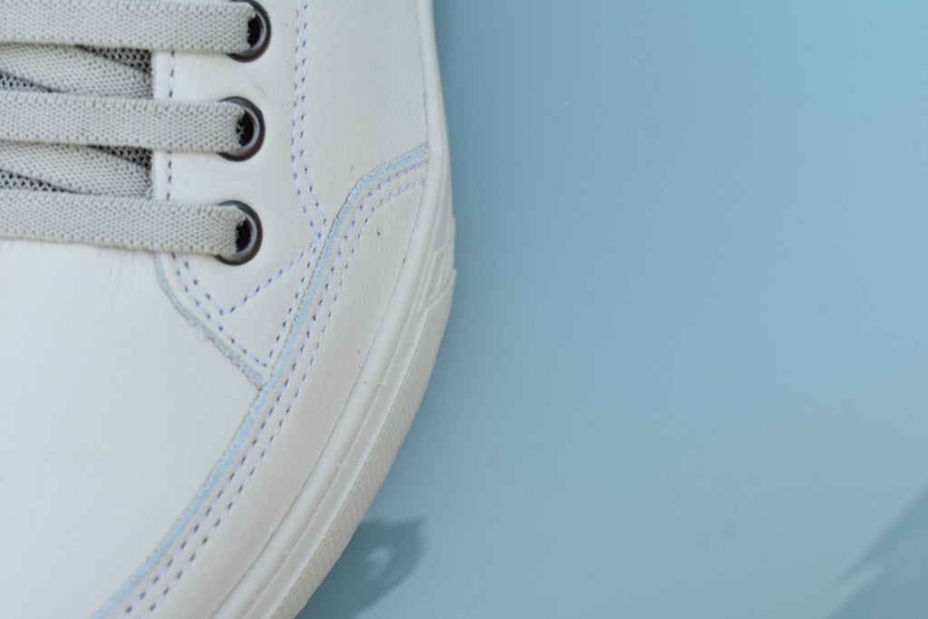 Pegada White Leather Sneakers-The Trendy Walrus