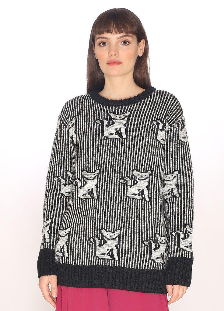 Pepaloves Cats Sweater in Black-The Trendy Walrus