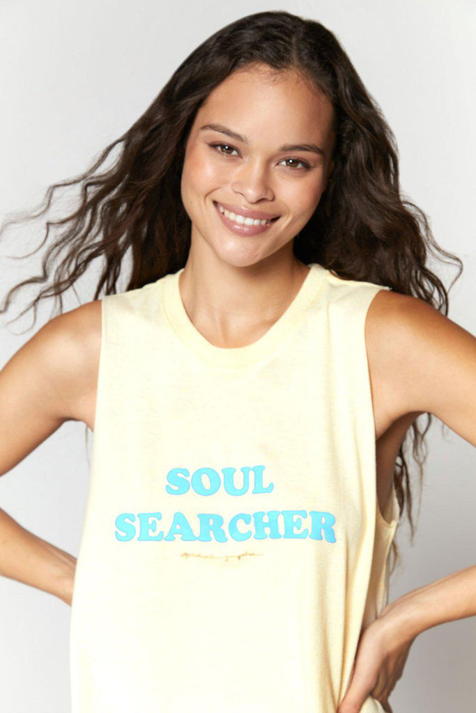 Spiritual Gangster Soul Crop Tank in Banana-The Trendy Walrus