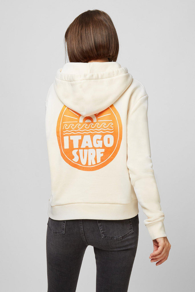 Superdry Cali Surf Crop Hoodie in Buttercream-The Trendy Walrus