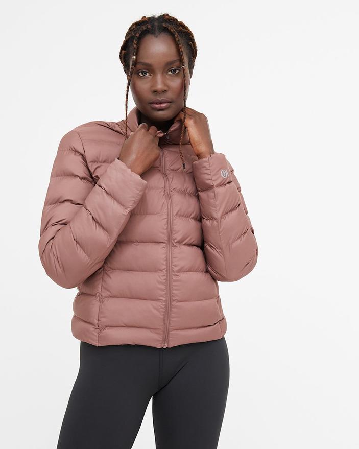 Tentree Cloud Shell Packable Puffer in Mesa Red-The Trendy Walrus