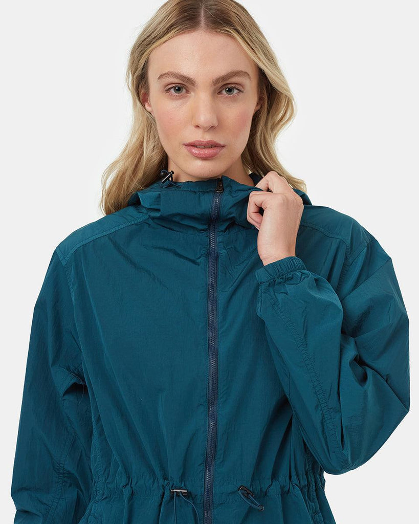 Tentree Recycled Nylon Long Jacket In Reflecting Pond-The Trendy Walrus