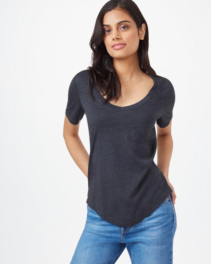 Tentree Treeblend V-Neck Tee in Black-The Trendy Walrus