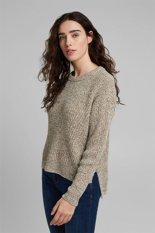 Esprit Cotton Blend Rib Sweater in Camel-The Trendy Walrus