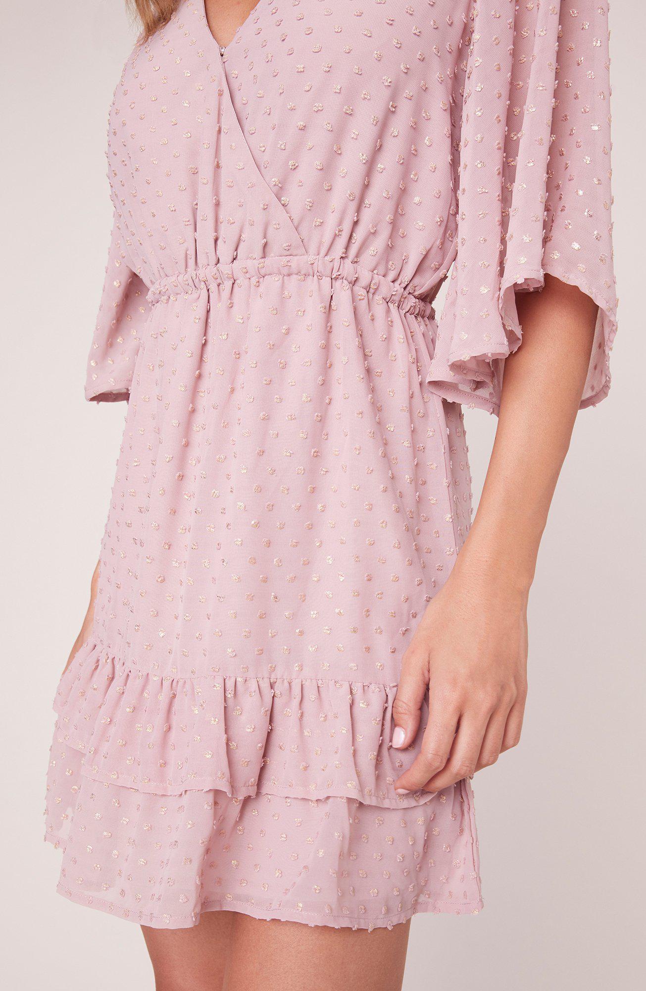 Jackson Spice Flutter Sleeve Chiffon Dress