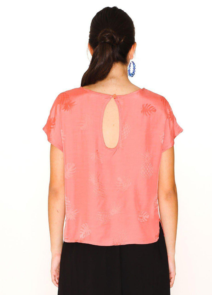 Pepaloves Pineapple Top in Coral-The Trendy Walrus