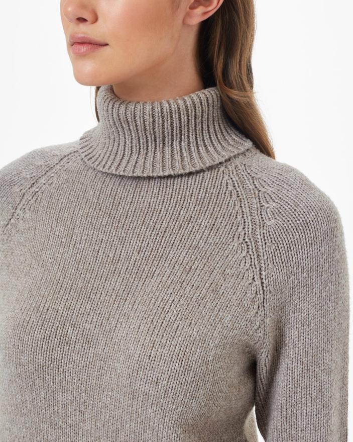 Tentree Highline Wool Turtleneck Sweater in Taupe-The Trendy Walrus