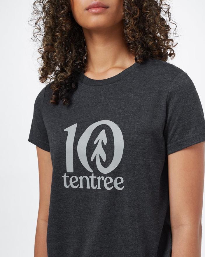 Tentree Logo Classic T-Shirt in Black Heather-The Trendy Walrus